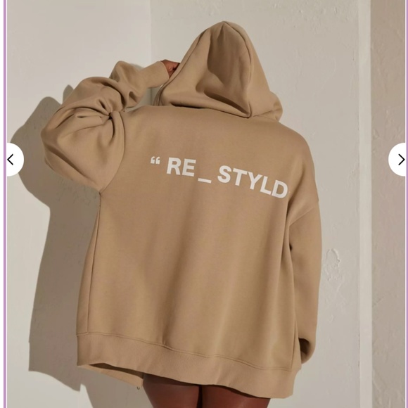 re_styld Jackets & Blazers - re_styld camel ruched sleeve zip through hoodie